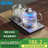 半球（PESKOE）自动上水壶 煮茶器电茶炉 一机双炉 高硼硅玻璃电水壶+消毒锅 一键全自动上水壶烧水电茶盘 HY-86