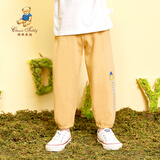 Classic Teddy男女童防蚊裤儿童裤子休闲轻薄长裤中小童装夏季薄款清凉速干裤 净面可爱烫画奶油黄 140