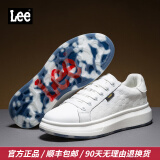Lee男鞋休闲鞋设计感增高小白鞋男生时尚经典板鞋舒适百搭白色鞋子男 白色 43 【标准皮鞋码】