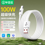 毕亚兹【2条装】Type-c数据线100W/66W超级快充线6A充电器线适用于华为Mate60/P70荣耀小米三星手机车载