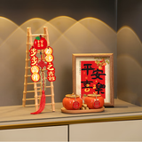 赟娅平安喜乐桌面摆件入户玄关客厅装饰乔迁之喜送礼入宅仪式用品全套 平安喜乐步步高升【三件套】