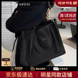 CinvaiKrose官网包包女包2025新款托特包单肩大容量女士手提包生日母亲节礼物 CK女包-子夜炫黑【送女友老婆】