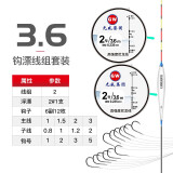 光威鱼线大线组套装八字环硅胶太空豆漂座快速刻度铅纳米2副主线 光威套装钓组(两付入）3.6米 1