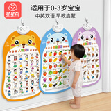 星星舟婴幼儿有声早教挂图玩具儿童拼音表认知看图识物点读发声墙贴 【推荐5张】人物/果蔬/动物/拼音/数字