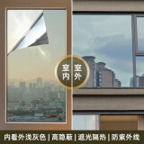 菲翔（Fixsheet）玻璃贴膜窗纸遮光卧室阳台遮阳窗贴太阳膜家用防晒隔热膜窗户贴纸 萤石灰(半遮光) 70cm宽每1米(要多少米买多少件)