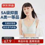 京东京造条纹内衣女文胸透气性感小胸聚拢美背文胸 果冻绿 M