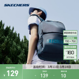 斯凯奇（Skechers）男女同款196家族双肩包电脑包学生经典百搭简约高中书包旅行背包 藏青色/002Z 20-30升