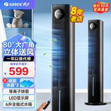 格力（GREE）冷风扇家用负离子制冷空调扇移动塔扇水冷无叶风扇冷风机遥控加水加湿卧室客厅办公室 6L遥控-等离子除菌KS-06S70Dg(黑）