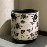 三木青禾法式垃圾桶家用客厅新款轻奢高档法式大容量卧室高颜值双层卫生间 巴黎花影（米黑）12L大容量