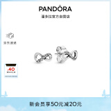 潘多拉（PANDORA）闪亮永恒符号耳钉925银无限符号百搭精致生日礼物送女友