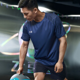 安德玛（Under Armour）足球短袖24夏季新款透气上衣球衣训练服运动T恤男款