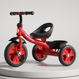 星孩儿童三轮车1-3-2-6岁大号宝宝婴儿手推车脚踏自行车幼儿园童车 低配款 红色