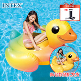 INTEX 57556小黄鸭成年人水上充气坐骑儿童玩具充气玩具加厚游泳圈