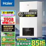 海尔（Haier）双变频燃气壁挂炉天然气板换式静音采暖炉家用地暖全屋供暖洗浴节能五点恒温以旧换新L1PB20-HJ7