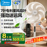 美的（Midea）电风扇家用落地扇立式节能风扇轻音低噪大风量转页扇卧室宿舍台式摇头小型电扇国家补贴 【7叶劲风 智能遥控 加大尺寸】SAH35MKL