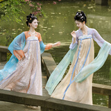 重回汉唐汉宫春晓2原创唐制齐胸襦裙日常轻汉服女款成人 春辰绿披帛/预售 付款45天内发货 均码