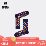 Happy Socks春夏款袜子女男袜薄荷曼波运动彩虹白色棉袜中筒袜 缤纷夏日 1双 M 36-40