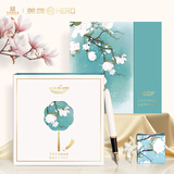 英雄（HERO）【毕业礼物】钢笔 礼盒 韶华系列-玉兰花 10K金笔商务办公钢笔高端男女送礼墨水套装 白色