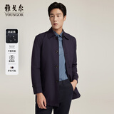 雅戈尔（YOUNGOR）风衣男翻领单风衣锦纶耐穿舒适透气男士上衣外套 GYDF424995FQA藏青色 L 175/96A