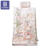 卡伴儿童睡袋防踢被婴儿防踢被子神器双向拉链式控温桑蚕丝睡袋防踢被 加厚粉色(豆豆内)推荐-5-10℃-配枕头 75*140cm推荐2-8岁