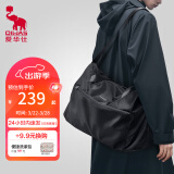 爱华仕行李包健身包男士大容量行李袋短途旅行包女运动包手提包 黑色