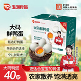 温润食品大码鲜鸭蛋40枚/5.2斤礼盒装 新鲜土鸭蛋 农家散养生鸭蛋