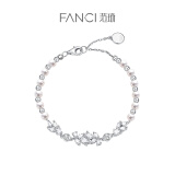 范琦（Fanci） 紫藤微笑手链女盛放银手饰惊喜520表白礼物送女友送妈妈 紫藤花盛放手链
