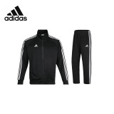 阿迪达斯 （adidas）运动套装男春季外套长裤两件套跑步运动套装 黑白（直筒裤） M 