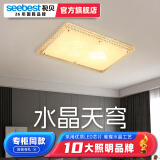视贝（SEEBEST） 卧室灯吸顶灯客厅水晶灯餐厅圆灯顶灯轻奢灯具套餐小爱同学 90W 30㎡内适用 直径92cm 无极调光
