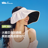 蕉下（beneunder）遮阳帽子黑胶贝壳防晒帽女防紫外线大檐太阳帽空顶帽BM532粉