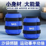 飞龙鸟（FEILONGNIAO）沙袋绑腿绑手腕沙包跑步负重装备铅块家庭运动健身训练中小型器材 10kg一对装（单只5kg）