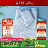 富安娜凉席冰丝席 夏季细冰丝席子夏凉席1.8x2米双人软凉席空调席三件套