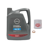 日产 NISSAN原厂全合成机油5W-30 4L小保养套餐 （机滤+垫片）