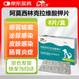 宅小宠宠物阿莫西林克拉维酸钾片狗狗感冒咳嗽宠物呼吸道感染 50mg*8片