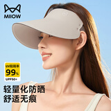 猫人防晒帽女遮阳帽防紫外线无痕空顶帽可折叠大帽檐户外跑步太阳帽子