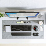 山业（SANWA）大尺寸桌垫 电脑办公游戏大号鼠标垫 亲肤毛毡 耐磨防滑橡胶底 可卷便携桌搭 赠鹅卵石鼠标垫