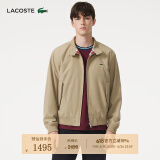 LACOSTE法国鳄鱼男装经典通勤基础休闲立领拉链夹克外套|BH6242 CB8/驼色 S 48/170