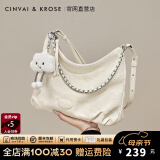 CinvaiKrose官网小c&k包包女包腋下包2025新款轻奢斜挎包送女友母亲节礼物 白色【代写贺卡】