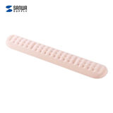 SANWA SUPPLY 人体工学鼠标垫腕托 键盘腕垫 肘托 记忆海绵 凹凸透气布面 防滑底 易清洁 GTOK5 长款 粉红434mm