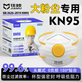 佳睦KN95头戴杯型防尘口罩工业粉尘专用透气活性炭防打磨电焊白色10只