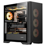 长城（Great Wall）隐刃H600 V2黑色电脑机箱（背插主板/双360水冷位/Type-C/0.75mm钢板/PCI旋转/双20cm扇位/5090）