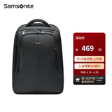 新秀丽（Samsonite）男士双肩包 商务电脑包 出差大容量书包 背包旅行包生日礼物BP0 BP0010黑色