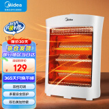 美的（Midea）小太阳取暖器家用电暖器台式电热器暖气机办公室烤火炉暖脚器暗光防烫远红外电暖气 NS8-15D【白色】