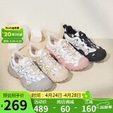 骆驼（CAMEL）丑萌登山鞋女时尚撞色户外休闲鞋 L24S076620 米/银/黄 38