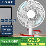 卡西道夫风宝小风扇usb家用电扇桌面风扇台式电风扇小型办公室宿舍厨房便携空调扇摇头台扇可充电大风力 【摇头8寸标配】3600毫安+定时