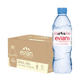 依云（evian）法国原装进口天然矿泉水500mlx24瓶(软瓶)饮用水新老包装随机发货