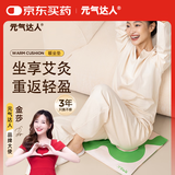 元气达人艾灸坐垫电加热艾灸蒲团热敷毯艾绒艾草坐垫-绿色