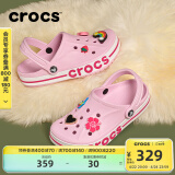 卡骆驰crocs洞洞鞋贝雅卡骆班轻便耐磨一脚蹬休闲鞋|205089 芭蕾粉/糖果粉-6TG 40 (250mm)