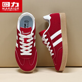 回力（Warrior）女鞋春季透气休闲运动鞋子女士复古板鞋德训阿甘鞋 0053 红色37