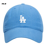 MLB旗舰官方男女帽子运动休闲鸭舌帽情侣遮阳帽软顶棒球帽生日礼物 洛杉矶道奇队/浅蓝色/77 均码 F